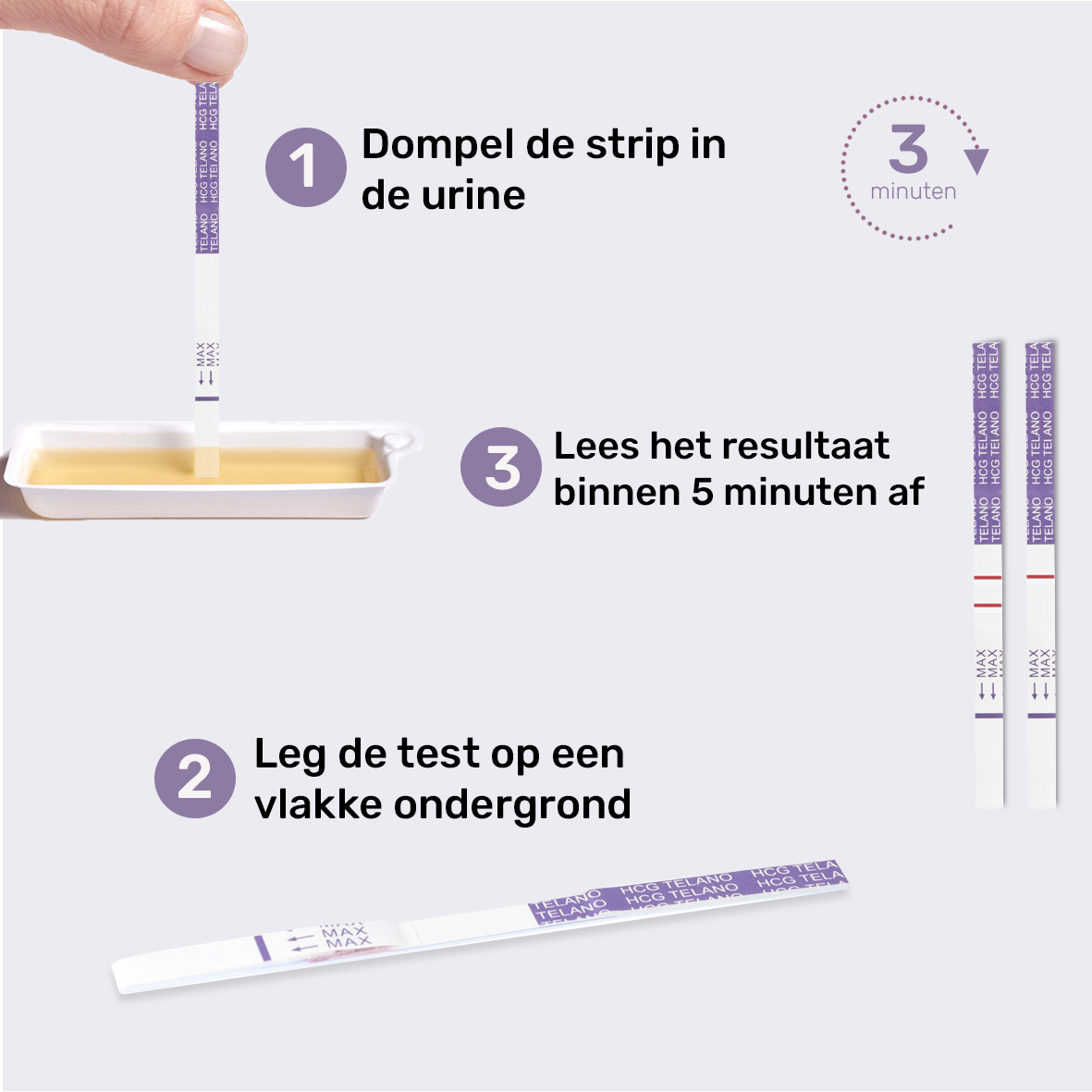 Zwangerschapstest Premium 6 stuks Extra Vroeg Dipstick - Afbeelding 3