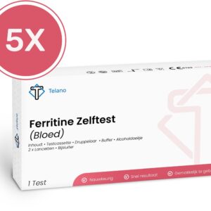 Telano Ferritine IJzertekort Zelftest 5 stuks
