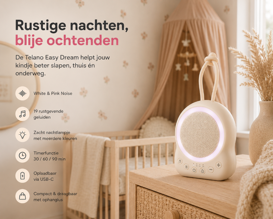 White Noise Baby & Pink Noise Machine Beige - Afbeelding 6