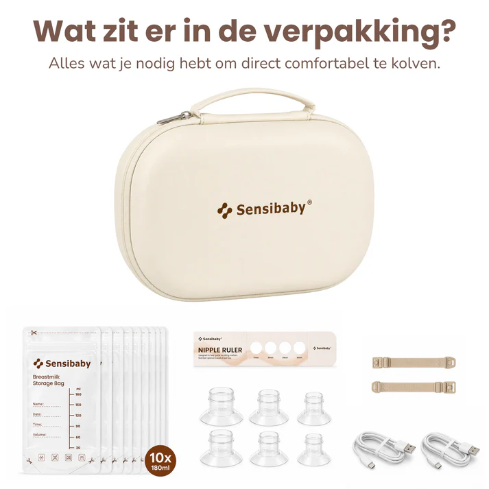 Sensibaby TwinFlow Duo Handsfree Borstkolf met Luxe Tas - Afbeelding 4